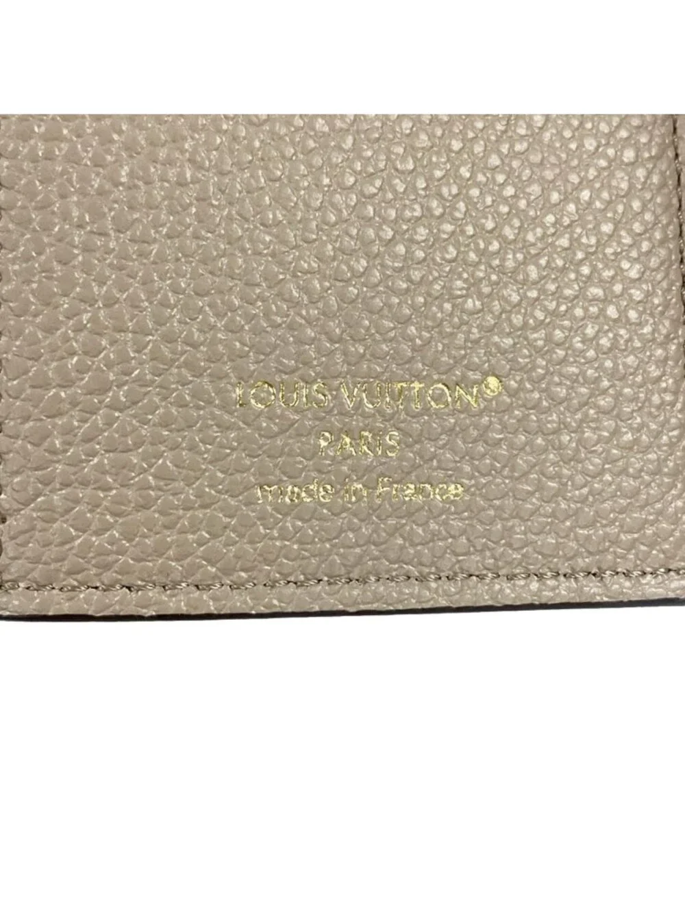 Louis Vuitton Bicolor Monogram Empreinte Portefeuille Victorine Tourterelle